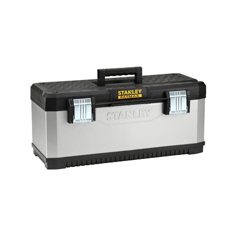 stanley fatmax 26 metal plastic tool box 9960 j|26 in STANLEY® FATMAX® Gray Metal Plastic Toolbox.